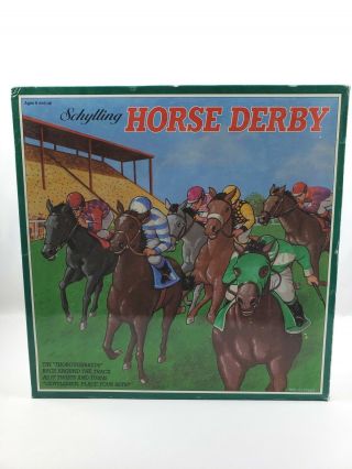 Vintage Schylling Horse Derby Tin Toy - Limited Ed,  And Complete Game