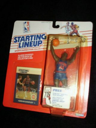 1988 SLU Adrian Dantley Detroit Pistons Kenner Starting Lineup 3193 3