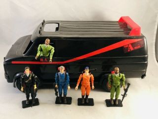 Rare Vintage Collectible 1983 The A - Team Mr.  T Van 1/18 Scale & All Figures