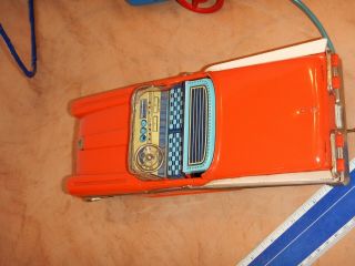 VINTAGE TIN LITHO BATTERY OPERATED FORD CONVERTIBLE,  JAPAN,  REPAIR,  PARTS 8
