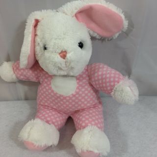 Pink Polka Dot Bunny Rabbit Plush Goffa International 12 "