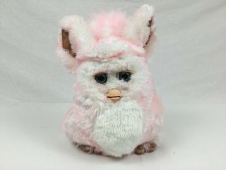 Hasbro 2005 Furby 59294 Pink White Belly Blue Eyes Great Large Video Rare
