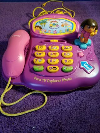 Dora The Explorer Tv Phone V Tech Game Plug In Toy