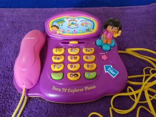 Dora The Explorer TV Phone V Tech Game Plug In Toy 4