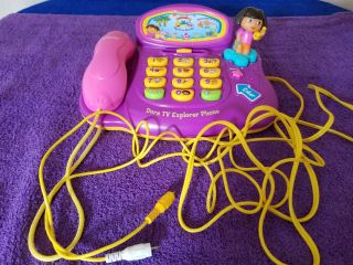 Dora The Explorer TV Phone V Tech Game Plug In Toy 5
