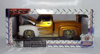 M2 Machines 1/24 Ground Pounders 1956 Ford F - 100 1/300 Chase Gold R38 Truck