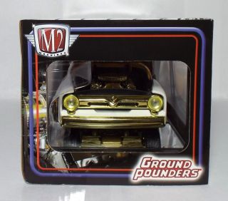 M2 Machines 1/24 Ground Pounders 1956 Ford F - 100 1/300 Chase Gold R38 Truck 5