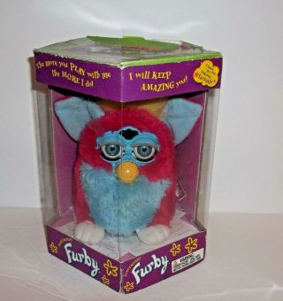 Electronic Furby Model 70 - 800 Tiger Electronics Pink And Blue 1999