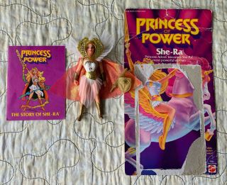 Vintage She - Ra Princess Of Power Pop She - Ra Complete With Back Card