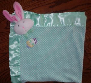 Dan Dee Plush Baby Blanket Bunny Easter Eggs Green