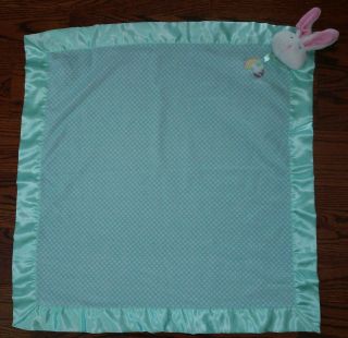 Dan Dee Plush Baby Blanket Bunny Easter Eggs Green 2