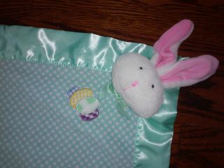 Dan Dee Plush Baby Blanket Bunny Easter Eggs Green 4