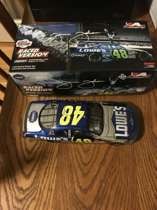 JIMMIE JOHNSON AUTOGRAPHED 2006 BRICKYARD RACED WIN (FIRST INDY WIN) 4