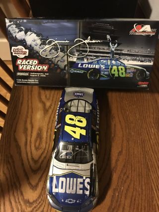JIMMIE JOHNSON AUTOGRAPHED 2006 BRICKYARD RACED WIN (FIRST INDY WIN) 6