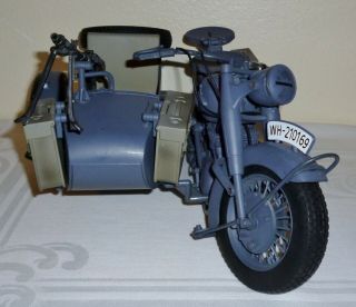 21st Century Toys WWII German Motorcycle w/ Sidecar and figure.  1/6 scale. 8
