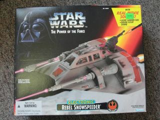 Star Wars Electronic Rebel Snowspeeder " 1995 Power Of The Force " Sm