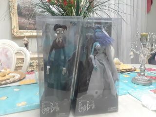 Tim Burton Corpse Bride Figure Dolls Victor & Emily 12 " Mcfarlane Mib &
