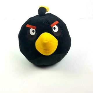 Angry Birds Black Bomb No Sound Plush 5 " Commonwealth Rovio Stuffed Animal