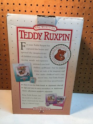 RARE Vintage 1990 Teddy Ruxpin Voice/Speaker W/ Box 3 Tapes 4