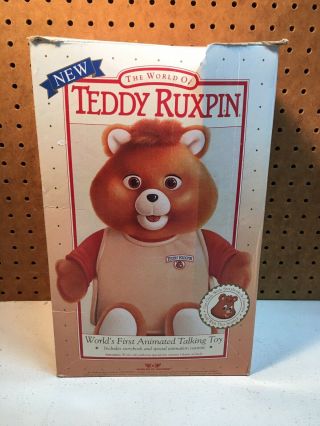 RARE Vintage 1990 Teddy Ruxpin Voice/Speaker W/ Box 3 Tapes 6