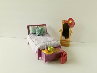 Fisher Price Loving Family Parents Master Bedroom Set Dollhouse Furniture