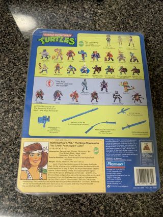 1992 TMNT April the Ninja Newscaster Cave Turtle Action Figure Unpunched MOC 2
