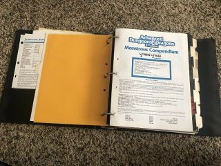 Dungeon And Dragons Binders Monstrous Compendium,  Fiend Folio Ravenloft And More