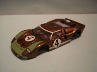TOMY H.  O.  SCALE SLOT CAR BODY ONLY FORD GT 40 4 DONOHUE FITS MEGA G 1.  5 & 1.  5, 2