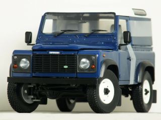 1:18 Uh " Land Rover Td5 Defender 90 Hard Top " (caledonian Blue) 4x4 V - Rare