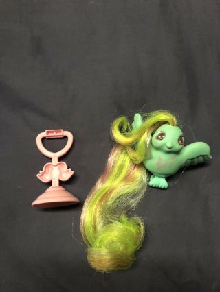 Vtg Hasbro My Little Pony Bird Fairytails Tippy Tails Music Notes W Stand 1987