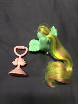 VTG Hasbro My Little Pony Bird FairyTails Tippy Tails Music Notes W Stand 1987 3