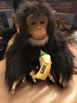 Furreal Friends Cuddle Chimp Chimpanzee Interactive Plush With Banana Bottle