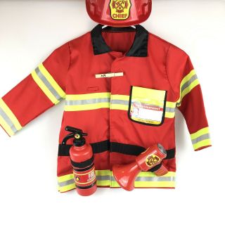 Halloween Costume Melissa & Doug Chief Fireman Fire - Fighter Dress Up Age 3 - 6
