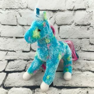 Douglas Sapphire Princess Unicorn Plush Teal Standing Stuffed Animal Soft Toy