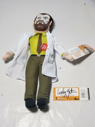 Talking Dr Krieger Plush Doll With Lucky Yates Autograph Card Archer Comic Con
