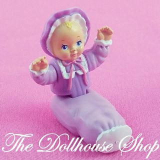 Playskool Dollhouse Purple Twin Baby Girl Doll Figure For Loving Family Nursery