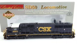 Proto 2000 Limited Edition 30854 Csx Sd50 Diesel Locomotive 8663 Ho Scale