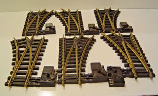 Six " G " Scale Aristocraft 4 Foot Dia Solid Brass Switches,  Usa Style Ties