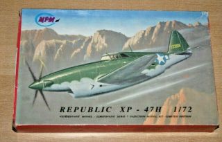 42 - 72017 Mpm 1/72nd Scale Republic Xp - 47h Plastic Model