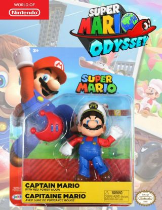 World Of Nintendo Mario Captain Mario Figure With Red Power Moon 2019