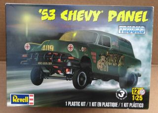 Revell Trucks 4189 1953 Chevy Panel Van 1:25 Open Box All Parts Except Ti