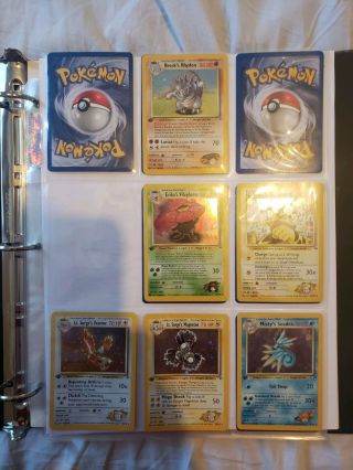 Near Complete 1st Edition Pokemon Gym Heroes Card Set 119/132 - Nm