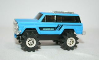 Schaper Stomper Jeep Cherokee Blue Motor Runs & Light = Battery Cover