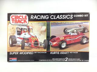 Monogram Circle Track Racing Classics Combo Kit 1/24 Dirt Racer Indy Car 6146