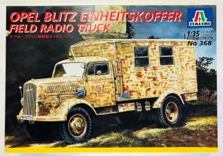 Italeri.  368.  Opel Blitz Einheitskoffer Field Radio Truck.  1/35 Scale.  Vj - Fs