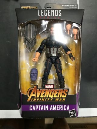 Marvel Legends Avengers Infinity War Captain America W/ Thanos Piece Nip Vhtf