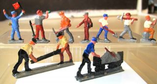 Dd Mmm Ho 500/3 Set Railroad Workers Diecast Figures/ Guss Marklin 800 Märklin