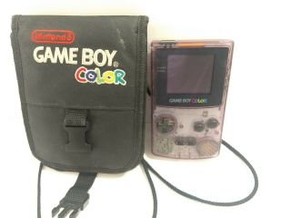 Nintendo Game Boy Color Clear Purple Game Boy CGB - 001 Tested/Working 2