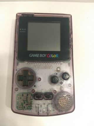 Nintendo Game Boy Color Clear Purple Game Boy CGB - 001 Tested/Working 4