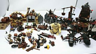 Lego The Hobbit The Goblin King Battle 79010,  79004 Barrel Escape,  Incomplete